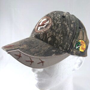 Bass Pro Shops National Wild Turkey Federation Mens Strapback Camo Hat Hunting